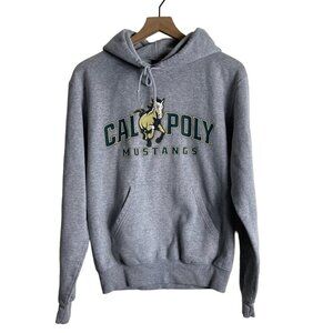 Cal Poly Mustangs Hoodie Women’s Small – Grey/Green Tan, Mustang Graphic